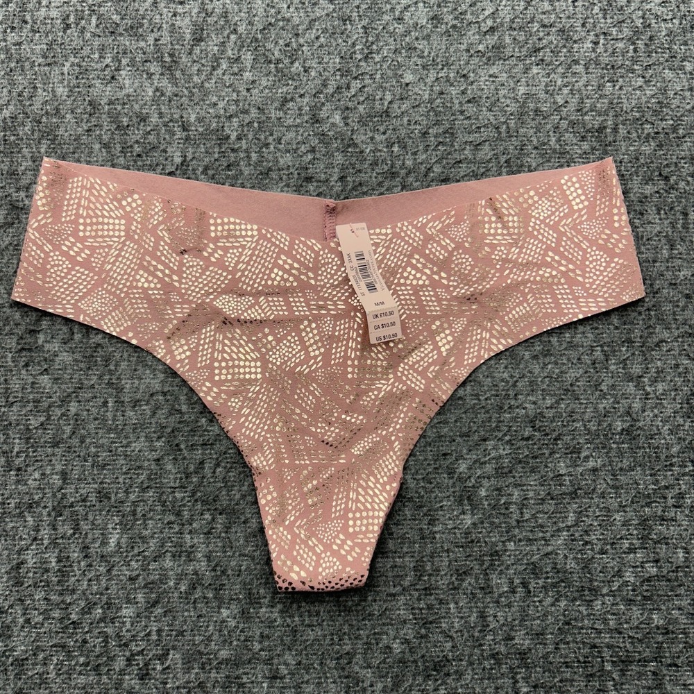 Victoria's Secret‎ Sexy Illusions No Show Thong Panty Shimmer Size Medium